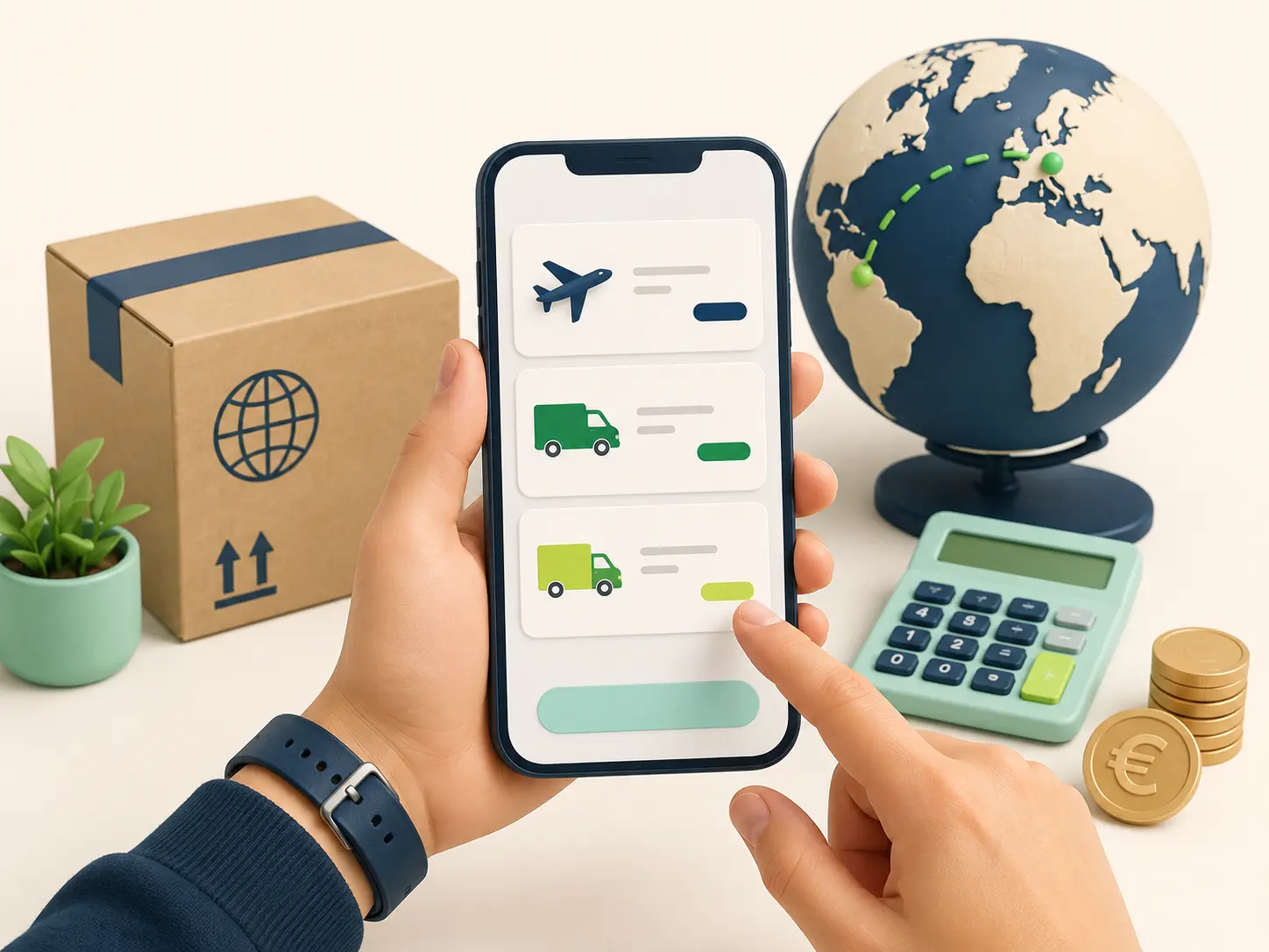 Customer comparing courier choices and requesting an international shipping quote