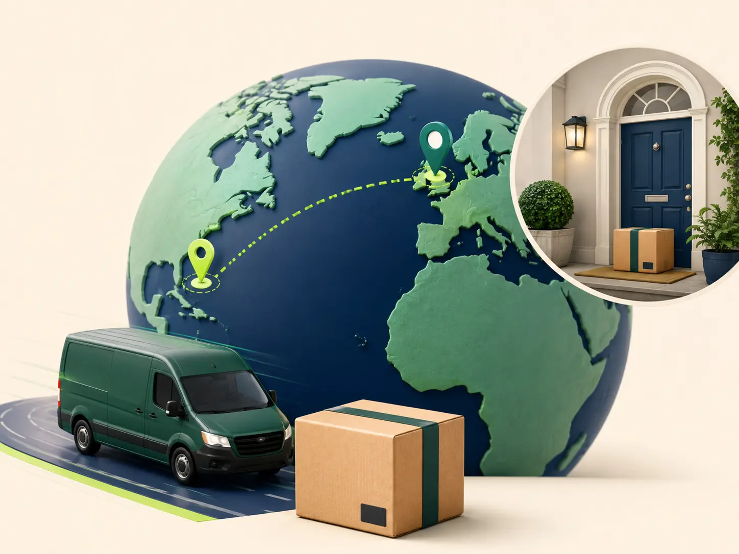 Parcel shipped from Ireland and delivered to an international home address